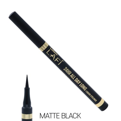 Laflare LAFI Liquid Eyeliner, Super Long Felt Tip, Long-Lasting Makeup, Waterproof & Smudgeproof, All Day Long Eye Liner (Matte Black)