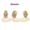 Vieuinaux Color Mixed ponytail extensions,Fake Claw Clip Ponytails Hair Extension 12in Curly 3.5OZ Hair pieces Wig Synthetic Fluffy¬ Tangled (16M613)