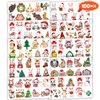 Christmas Temporary Tattoos Bunny Party Decorations Favors Supplies Xmas Themed Cute Stickers 10 Sheets 100 PCS Gifts for Baby Girls Boys Class School Carnival
