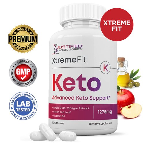 Justified Laboratories Xtreme Fit Keto ACV Pills 1275MG Formulated with Apple Cider Vinegar Keto Support Blend Alternative to Gummies 60 Capsules
