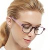 OCCI CHIARI Lightweight Designer Acetate frame Stylish Reading Glasses For Women (5006-Purple*2, 1.5)