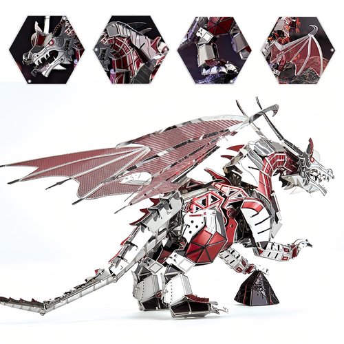 Adult 3D Metal Puzzle, Metal Model Set, 3D Metal Puzzle Flying Dragon Mechanical Building Blocks, Fun DIY Assembly, high-end Men's Gifts