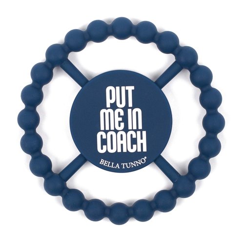 Bella Tunno Happy Teether for Boys – Soft & Easy Grip Baby Boy Teether Toy, Silicone Teether Ring to Help Soothe Gums, Non-Toxic and BPA Free, Coach