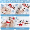 12 Pack Christmas Craft, DIY Snowman Kit for Kids, Build a Snowman Kit Indoor Decorations, Creative Kids Air Dry Modeling Clay, Xmas Activities Snowman Making Kit Toys for Holiday Favor Supplies
