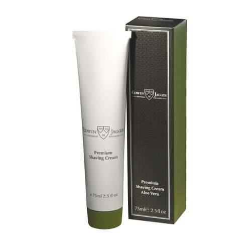 Edwin Jagger 99.9% Natural Premium Shaving Cream, 75ml Tube - Aloe Vera,2.5-ounce