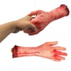 XONOR Halloween Human Arm Plastic Soft Hands Bloody Dead Body Parts Haunted Halloween Decorations, 2-Pieces (Left and Right)