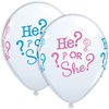 LoonBalloon Gender REVEAL Question Mark Party BABY Shower BOY or GIRL (8) 12" Latex BALLOONS