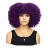 JORCEDI Fashion Afro Curly Wig Synthetic Short Full Wig Women Wig For Party Cosplay Daily Use (Dark Purple)