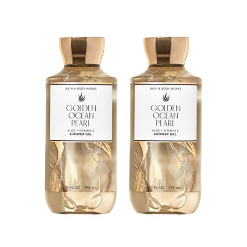 Bath & Body Works Golden Ocean Pearl Shower Gel Gift Sets 10 Oz 2 Pack (Golden Ocean Pearl)