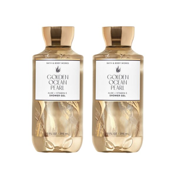 Bath & Body Works Golden Ocean Pearl Shower Gel Gift Sets 10 Oz 2 Pack (Golden Ocean Pearl)
