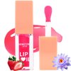 Bowitzki Color Changing Lip Oil Lip Glow Gloss Hydrating Transparent Tinted Nourishing Long Lasting Lip Balm Care Moisturizing Repairing Lightening Lip Lines Blue lotus Tocopherol Squalane (Berry)