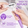 Razors for Women Include 2 Non-Slip Handles and 14 Razor Refills, 5 Premium Blades Women's Razors for Shaving with a Shower Holder, Disposable Razor with 360° Lubrication Reduces Irritation, Purple