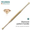MR.GREEN Ear Wax Removal Ear Cleaner Double End Earwax Remover 360° Cleaning Three Ring Ear Pick Stainless Steel Ear Care Tools (Golden)