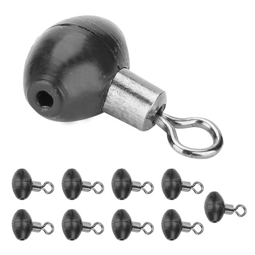 Zerone 10 Pcs Fishing Swivel Zip Fishing Tackle Running Slider Bead Swivel Pulley Line Rig Fishing Tackle