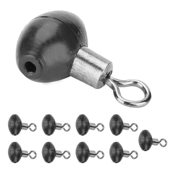 Zerone 10 Pcs Fishing Swivel Zip Fishing Tackle Running Slider Bead Swivel Pulley Line Rig Fishing Tackle