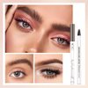 Microblading Eyebrow Pen, Waterproof Microblading Eyebrow Pen Pencil Natural Makeup Fine Stroke Eyebrow Pencil, Upgraded Eye Brown Makeup Long-Lasting Waterproof Eyebrow Pencil (Dark Brown)