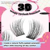 FANXITON Wispy DIY Lash Extension Kit Natural Lash Clusters C Curl Individual Lashes Lash Clusters Kit Cluster Lashes Lash Bond and Seal and Lash Tweezers for Lash Clusters Kit DIY at Home