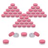 Houseables 3 Gram Jar, 3 ML, Pink, 50 Pk, BPA Free, Cosmetic Sample Empty Container, Plastic, Round Pot, Screw Cap Lid, Small Tiny 3g Bottle, for Make Up, Eye Shadow, Nails, Powder, Paint, Jewelry
