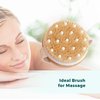 Body Brush - Premium Bamboo Natural Bristle Skin Scrubber - Great Body Massager