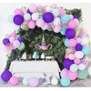 Amandir 138pcs Unicorn Balloons Arch Garland Kit, Unicorn Birthday Party Decorations for Girls Confetti Light Purple Aqua Blue Pink Balloons Set Wedding Baby Shower Party Supplies