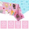 3 PCS Cat Tablecloth for Birthday Party Cat Themed Table Cover Decorations Cat Birthday Party Supplies Pink Tablecloth Kitten Decorations for Kids and Pet Birthday 54 x 108 Inch