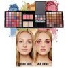 FantasyDay Makeup Sets, Multifunction Makeup Palettes with Mirror, 72 Color Eyeshadows/Compact Powder/Sequins/Bronzing Powder/Highlighter/Lip Color, Makeup kit for Women Full Kit - #D