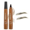 Fosiut Eyebrow Pen Waterproof Microblading Eyebrow Pencil with 4-Prong Micro-Fork-Tip Applicator, Eyebrow Contouring Pen for Women Creates Natural Looking Brows Effortlessly (Light Brown)