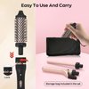 javelove 3 in 1 Curling Iron Set with Thermal Brush (1.5") and 2 Interchangeable Ceramic Curling Wand(0.51"-1"), 2 Temp Heating Setting, Include Heat Protective Glove & 2 Clips& Storage Bag