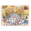 Galison Michael Storrings Fall in Central Park – 1000 Piece Puzzle Fun and Challenging Activity with Bright and Bold Artwork of Central Park During Autumn for Adults and Families