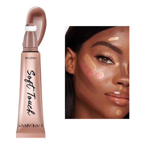 Quxunzzz Contour Beauty Wand Face Sculpting Shading Matte Blush highlighter makeup Concealer Blush stick Contour Stick Smooth&Long Lating（C1）