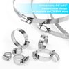 LOKMAN 10 Pack 3 Inch Stainless Steel Hose Clamps Worm Gear Duct Clamps Adjustable from 3 inch - 3.5 inch/ 75-90mm Fuel Line Hose Pipe Clamp for Dryer Vent Hose