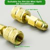 Mini Split Adapter, R410A Adapter Kit R410A Refrigerant Hose Adapter Connector, Mini Split Vacuum Pump Kit 5/16 to 1/4 Coupler Valve Core Remover for Air Conditioners