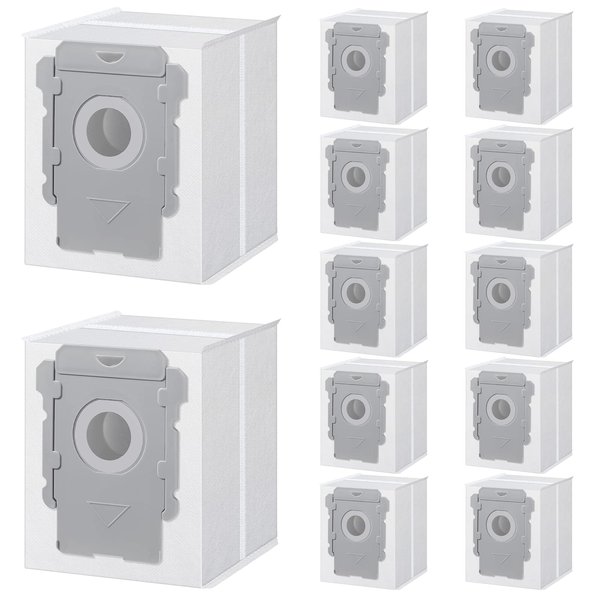 Rowhalf 12 Pack Vacuum Bags, Effective Dust Filtration, Compatible with iRobot Roomba i & s & j Series, Replacement for i3+, i4+, i6+, i7, i7+(7550) j7, j7+i8+, s9+ Automatic Dirt Disposal Bags