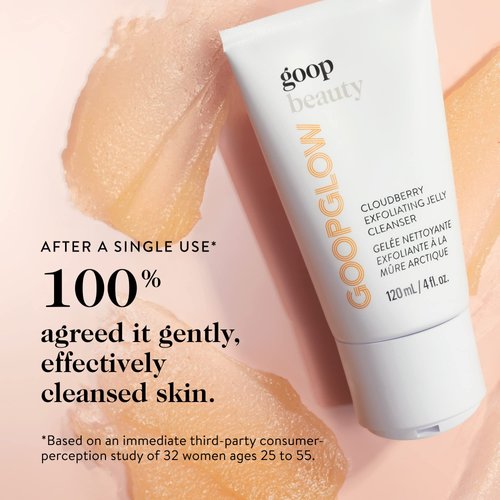 goop Beauty Exfoliating Jelly Cleanser | Face Wash to Cleanse, Smooth, & Brighten Skin | Light Citrusy-Vetiver Scent | 4 fl oz | Paraben and Silicone Free
