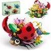 KAZI Bugs Building Set,Ladybug Combine with Flowers Display Models,Insect Collection Building Blocks for Kids Ages 8+, Home Decor for Girls