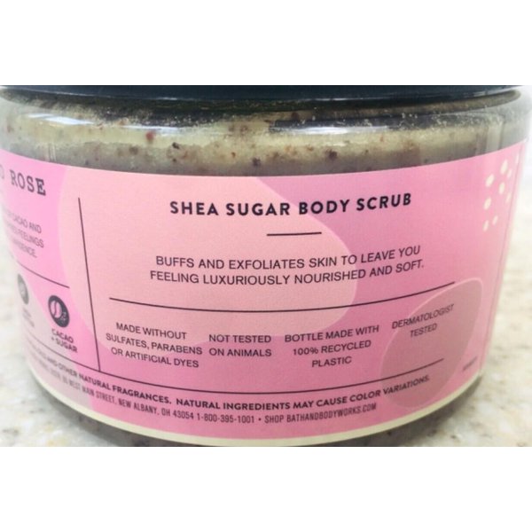 LOVE Cacao Rose Shea Sugar BATH Body Scrub 12.5 oz