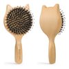 Hair Brush, BESTOOL Small Travel Hair Brushes for Women, Men or Kids, Wooden Toddler Boar Bristle Hair Brush for Detangling, Defrizz, Distribute Oil (Natural)