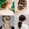 4 Pcs Rhinestone Hair Clips for Women, Crystal Hair Barrettes Sliver Pearl Rhinestone Hair Accessories Bridal Hair Clips for Wedding, Party, Prom