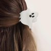 Halloween Hair Claw Clips for Thin Hair, Small Ghost Clips Non-Slip White Ghost Design Claw Clips Halloween Hair Accessories Fashion Hair Styling Party Hair Decorations Cute Hair Barrettes for Women