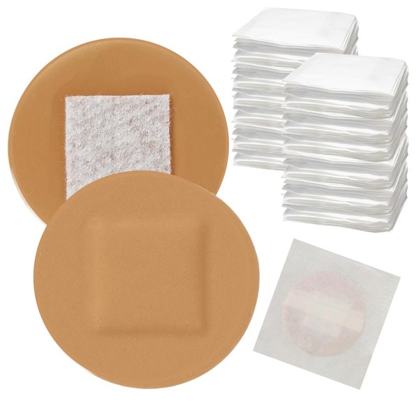 200 Spot Bandages Small Sheer Plastic Adhesive Dot Bandages with Non-Stick Pad – Sterile Tiny Round Bandages 7/8" for Small Wounds, Pimples, Vaccination and Blisters for Face, Hands and Arms