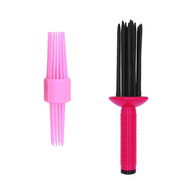 COLAYERIST 2PCS Curling Roll Comb, Curly Hair Brush for Curly Hair, Three Different Sizes of Styler for Curly Hair, Hair Curling Roll Comb, Curl Brush Hair Tools for Casual Wear or Special Events