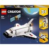 LEGO 31134 Creator 3-in-1 Spaceshuttle Toy for Astronaut to Spaceship, Construction Toy for Children, Boys, Girls from 6 Years, Creative Gift Idea