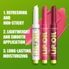 MLSMILE 3 Colors Fat Lip Oil Click Slick,Press Lipstick Set,Moisturizing Lip Balm,High Pigment Glow Lip Oil,Long-lasting,Pigmented Vegan,Lightweight and Glossy Lip Plumper with Coconut Oil-Set A