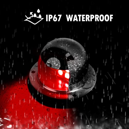 Obcursco Navigation Lights for Boats LED, Pontoon Boat Navigation Lights Red and Green, Deck Mount Port and Starboard Boat Lights for Bow and Stern, Suitable for Marine, Skeeter Boat, and Bass Boat