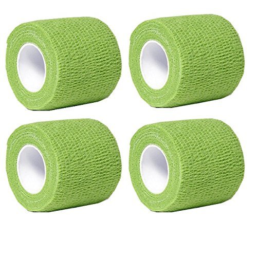 Aguaton Fidowrap Self-Adherent Stretch Bandage Cohesive Tape Wrap for Pets (Pack of 4) 2 Inches by 6 Yards (Forest Green)