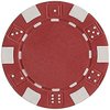 DA VINCI 50 Clay Composite Dice Striped 11.5 gram Poker Chips, Red