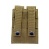 Depring Double Pistol Mag Pouch Molle Tactical EDC EMT Tool Organizer Holder (Tan)