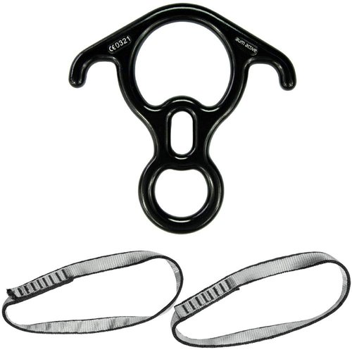 aum active Descender Figure-8 - Hardware Accessories for Aerial Silks - Acrobatic Flying, Antigravity Pilates, Aerial Yoga Hammock Swing