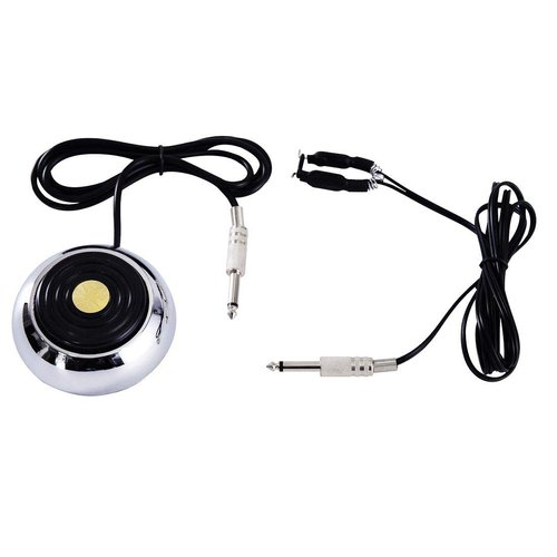 Tattoo Foot Pedal and Clip Cord,New Star Tattoo 360 GEM Pro Stainless Steel Tattoo Foot Pedal Switch Control and Tattoo Clip Cord for Tattoo Machine Power Supply Tattoo Supplies Tattoo Kits