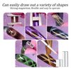 HYWWPFLAY 5 Pieces Cat Eye Nail Magnet Cat Eye Magnet for Nails Magnetic Gel Polish Magnetic Magnets Wood Cat Eye Nail Polish Magnet Stick Nails Design Tool for DIY Home, Salon, Studio